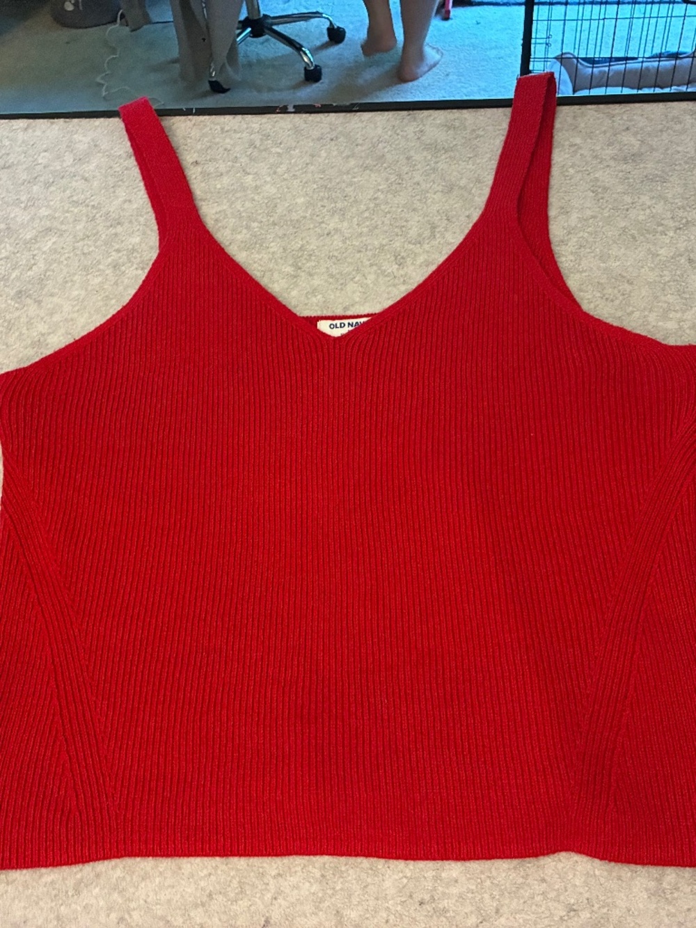 Old Navy red sweater tank